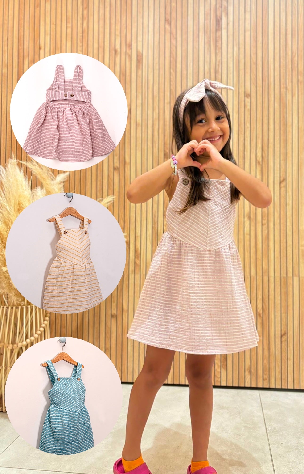 Muslin Saç Bantlı Elbise