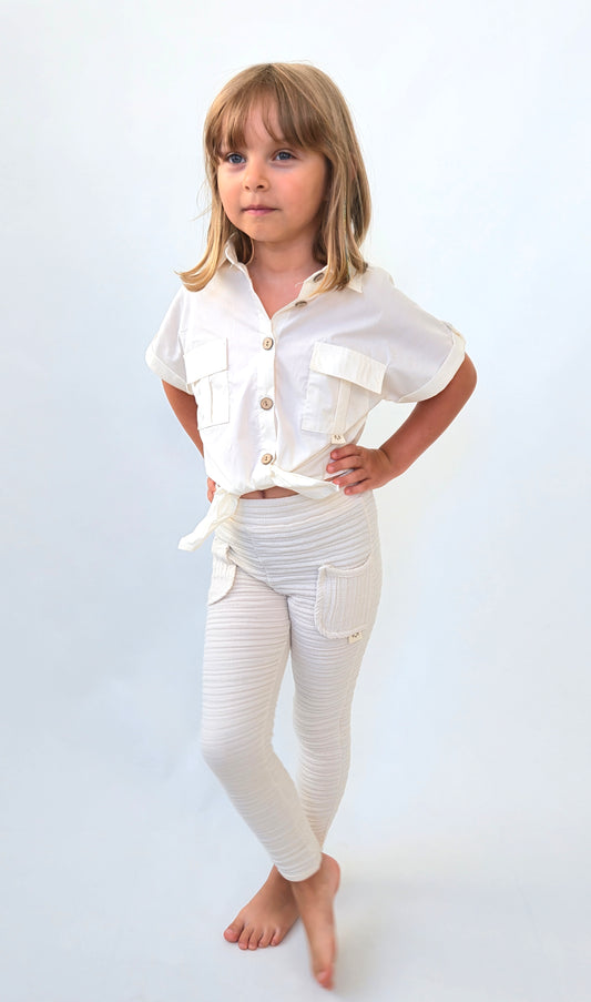 Pamuklu Crop Gömlek