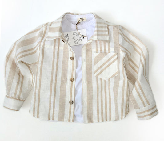 Çizgili Erkek Çocuk Gömlek