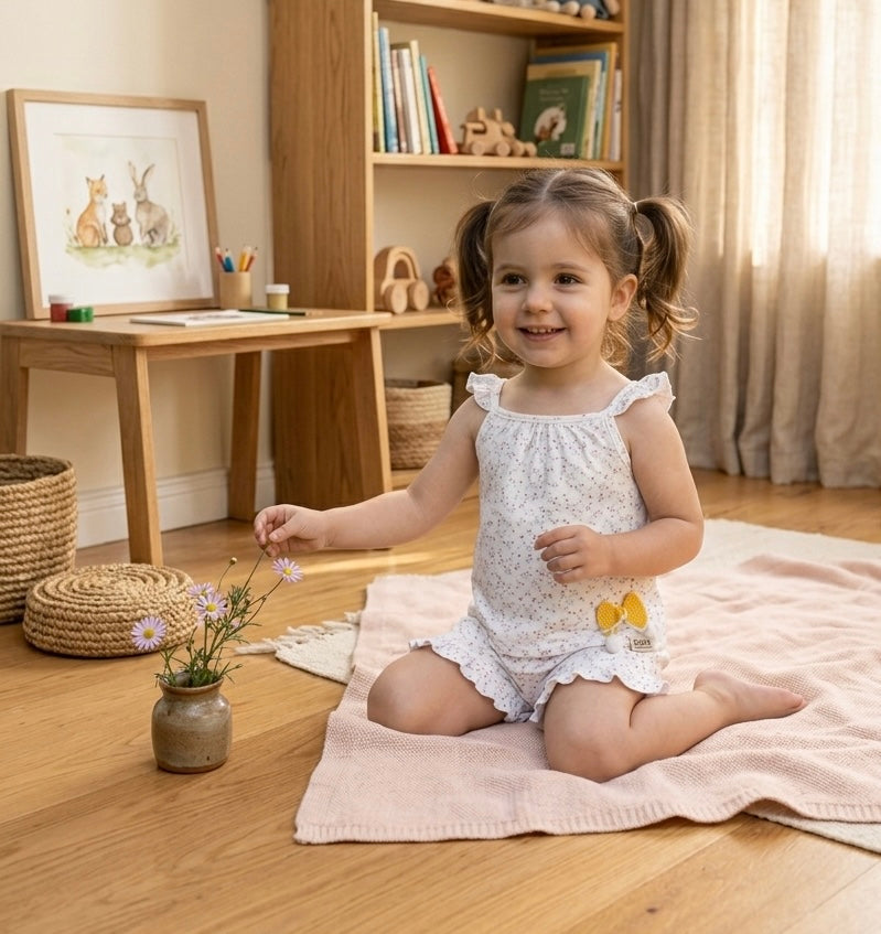 Fırfırlı Kız çocuk pijama takım