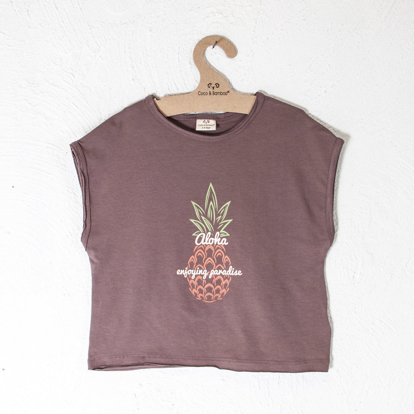 Crop Baskılı Modal Tişört